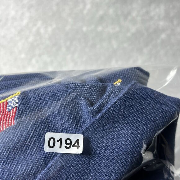 Ralph Lauren Shirt Boys Size Medium Blue Embroidered USA Flag Allover Print - Picture 11 of 11